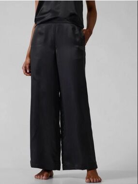 Athleta Cupro Calm Cool Pant Black XS Pajama Bottoms